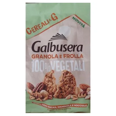 Galbusera печенье Cereali G гранола с миндалем и фундуком, 300 г