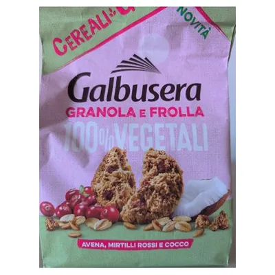 Galbusera печенье Cereali G гранола, овес, клюква и кокос, 300 г
