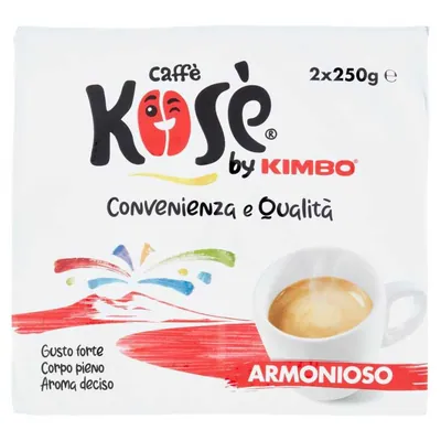 Kimbo Caffè Kosè Armonioso ground coffee, 2 pcs. × 250 g