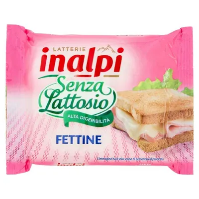 Inalpi lactose-free Fettine processed cheese slices, 150 g