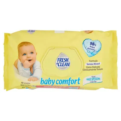 Fresh & Clean Универсальные гипоаллергенные дорожные салфетки, 40 шт
