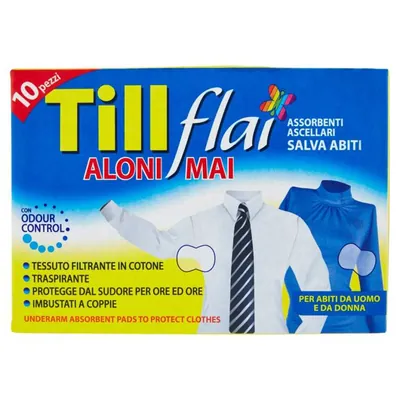 Till Flai Underarm Sweat Pads, 10 pcs