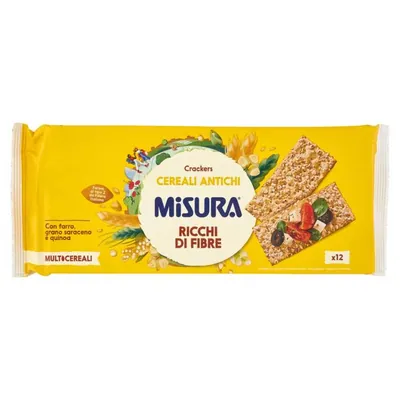 Misura Multicereali spelt, buckwheat and quinoa multi-cereal crackers, 350 g