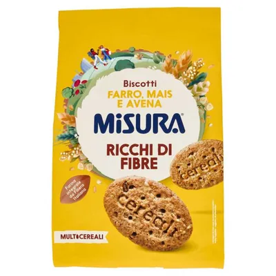 Misura multicereal biscuits with spelt, corn and oats, 330 g