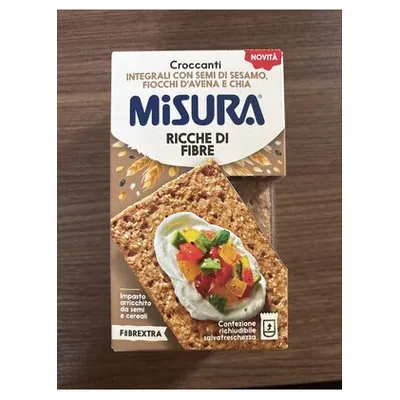 Misura Croccanti Fibrextra крекеры с клетчаткой, 160 г