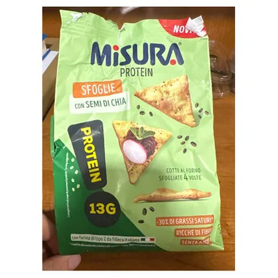 Misura Sfoglie Protein протеиновые крекеры с семенами, 170 г