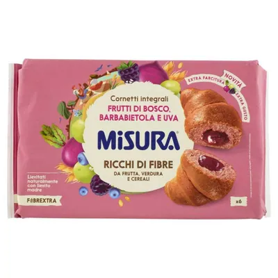 Misura Fibrextra wild berry, beetroot and grape croissants, 308 g
