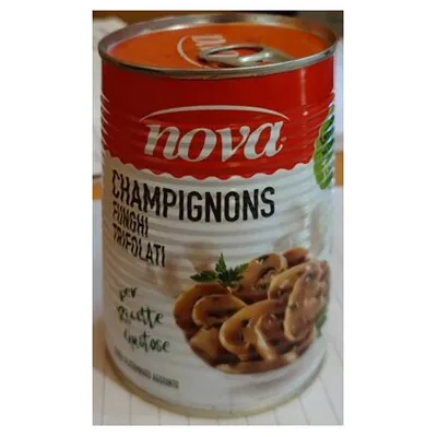 Nova sautéed button mushrooms in oil, 425 ml