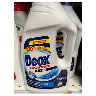 Deox White liquid laundry detergent, 24 washes