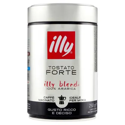 Illy Кофе для мокки Forte в жестяной банке, 250 г