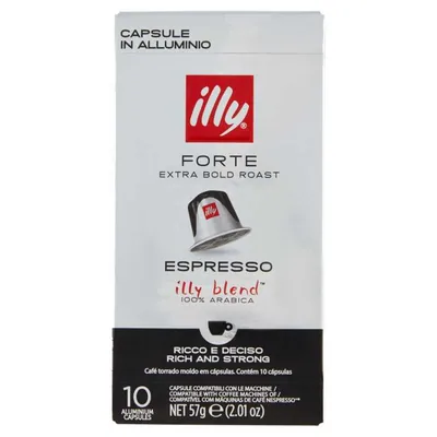 Illy Espresso Forte coffee capsules compatible with Nespresso, 57 g, 10 pcs