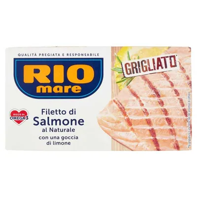 Rio Mare Филе лосося на гриле в собственном соку с лимоном, 125 г