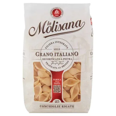 La Molisana Conchiglie Rigate n. 25 pasta, 500 g