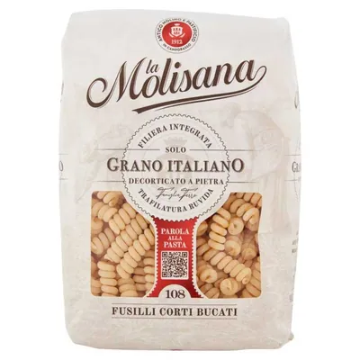 La Molisana Fusilli Corti Bucati n. 108 pasta, 500 g