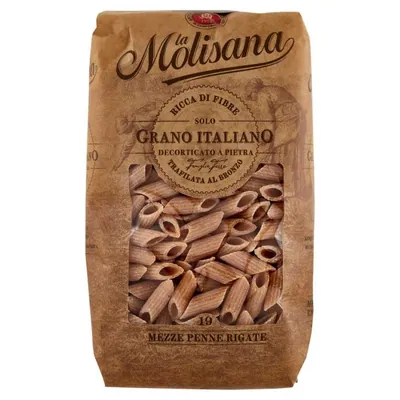 La Molisana Integrale mezze penne rigate n°19, 500 g