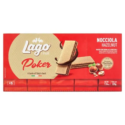 Gastone Lago Вафли Poker с фундуком, 5 шт., 45 г