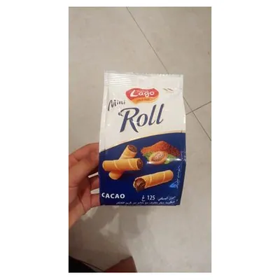 Gastone Lago mini roll wafers with cocoa, 125 g