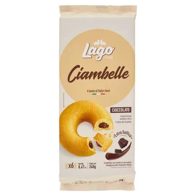 Gastone Lago бублик с шоколадной начинкой, 6 шт., 40 г