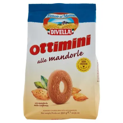 Divella печенье Ottimini с миндалем, 350 г