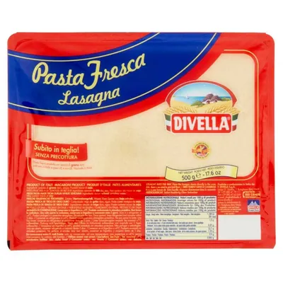 Divella fresh semolina lasagne, 500 g