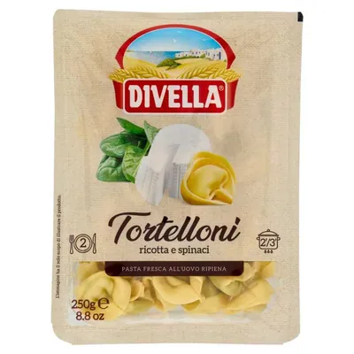 Divella Тортеллони с рикоттой и шпинатом, 250 г