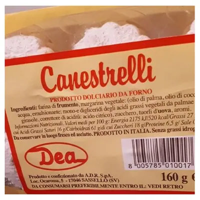 Dea печенье Canestrelli, 160 г