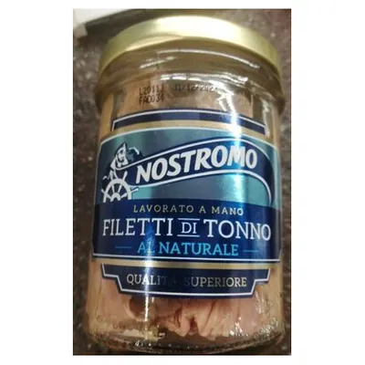 Nostromo tuna fillet in spring water, glass jar, 180 g
