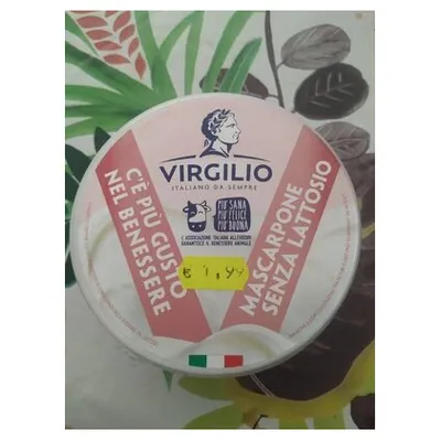 Virgilio lactose-free mascarpone, 250 g