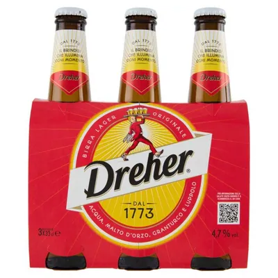 Dreher beer, 3 × 0.33 l
