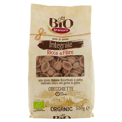 Granoro био цельнозерновые ореккьетте, 500 г