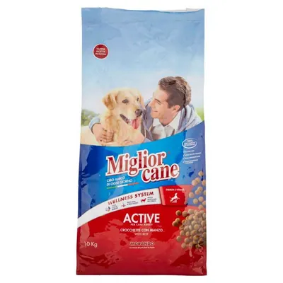 Migliorcane dry dog food with beef, 10 kg