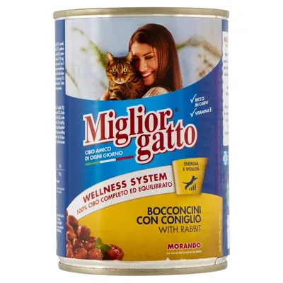 Migliorgatto chunks with rabbit, 405 g