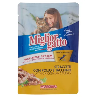 Migliorgatto thin slices with chicken and turkey, 100 g