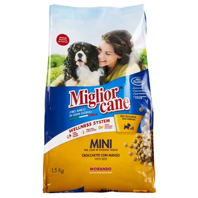 Migliorcane сухой корм для мини-собак с говядиной, 1,5 кг