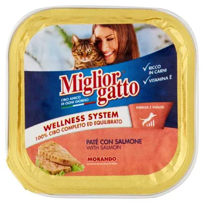 Migliorgatto tray pate with salmon, 100 g