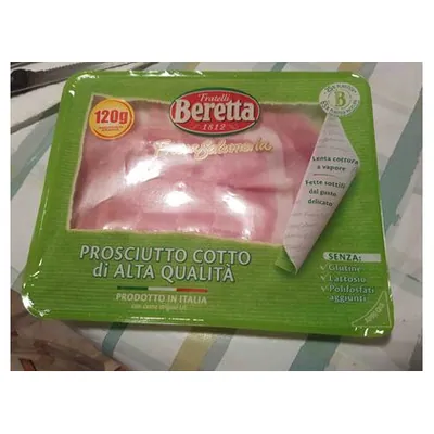 Beretta high quality sliced cooked ham, 120 g