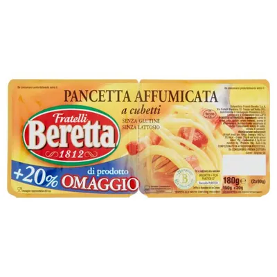 Beretta Панчетта копченая кубиками, 2 × 75 г