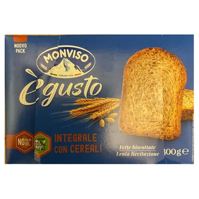 Monviso whole grain rusks with 4 cereals, 300 g