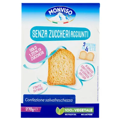 Monviso sugar-free rusks, 270 g