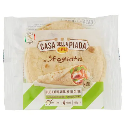 C.R.M. mini puff pastry piadina with extra virgin olive oil, 4 pcs., 100 g