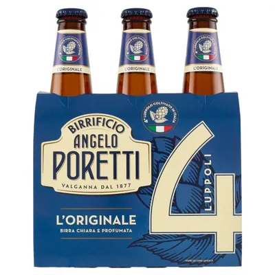 Poretti 4 Luppoli beer, 3 × 0.33 l, 5.5%