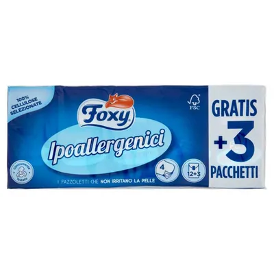 Foxy Hypoallergenic Tissues, 15 × 9 pcs