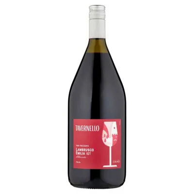 Tavernello semi-dry sparkling wine Lambrusco Frizzante Abboccato Emilia IGT, 1.5 l