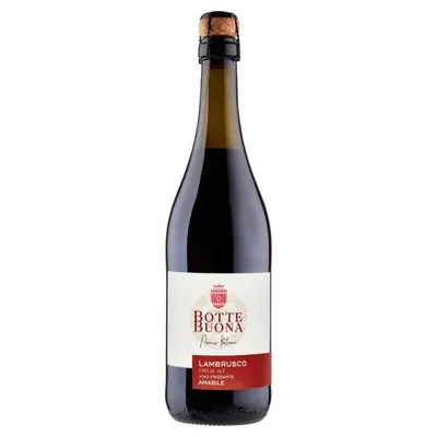 BotteBuona Вино полусладкое игристое Lambrusco Frizzante Amabile Emilia IGT, 0,75 л, 8%