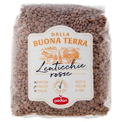 Pedon Buona Terra Красная чечевица, 500 г