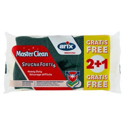 Arix Губка Master Clean экстрапрочная, 2+1 шт.