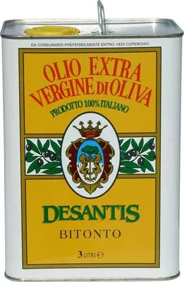 Desantis оливковое масло Extra Vergine 100% итальянское, в жестяной банке, 3 л