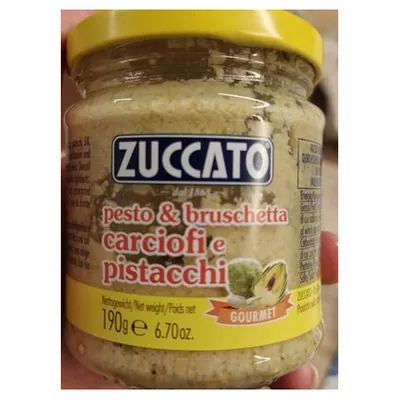 Zuccato песто с артишоками и фисташками, 212 мл