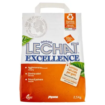 Lechat Excellence Mais кукурузный наполнитель для кошачьего туалета, 2,5 кг