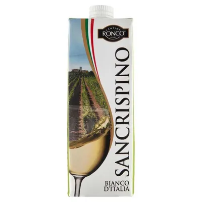 Ronco Sancrispino Белое сухое вино Bianco D'Italia, 1 л, 10,5%